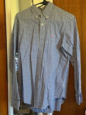Polo by Ralph Lauren Blue and White Check Button-Down Shirt